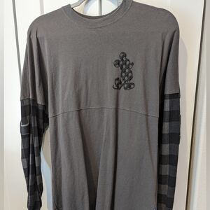 Disneyland Gray Check Plaid Spirit Jersey Size  S